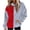 Light Blue Sweatshirts, variant on Jsaierl Women's Comfortable Oversized Color Block Fuzzy Fleece Hoodies Sweatshirts Drawstring Casual Tops S-2XL