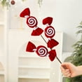 thumbnail image 5 of Uxgjfwu Christmas Tree Pick Red and White Striped Velvet Candy Lollipop Decoration for Holiday Tree Wreath and Home Festive Arrangements Indoor Outdoor Use (3PC), 5 of 6