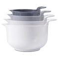 thumbnail image 2 of 4 Pack Nesting Plastic Mixing Bowls with Handle Pour Spout Non Slip Base Stackable Storage Bowls for Baking Cooking Prep Salad Kitchen Food Storage, 2 of 8