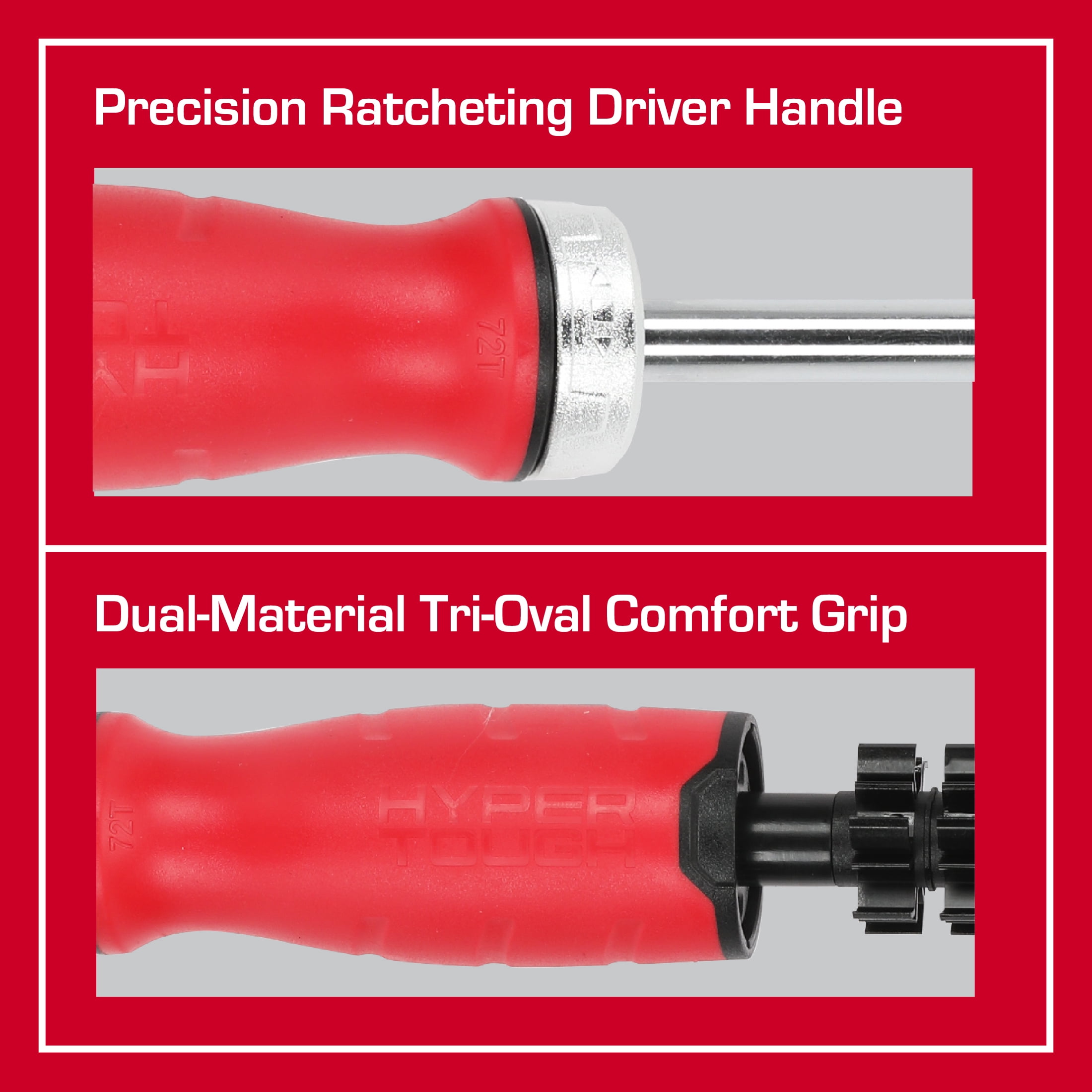 Hyper Tough 13-Piece Ratcheting Screwdriver with In-Handle Storage