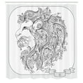 thumbnail image 3 of Ambesonne Astrology Shower Curtain, Zodiac Leo Lion Sign, 69"Wx84"L, Black White, 3 of 5