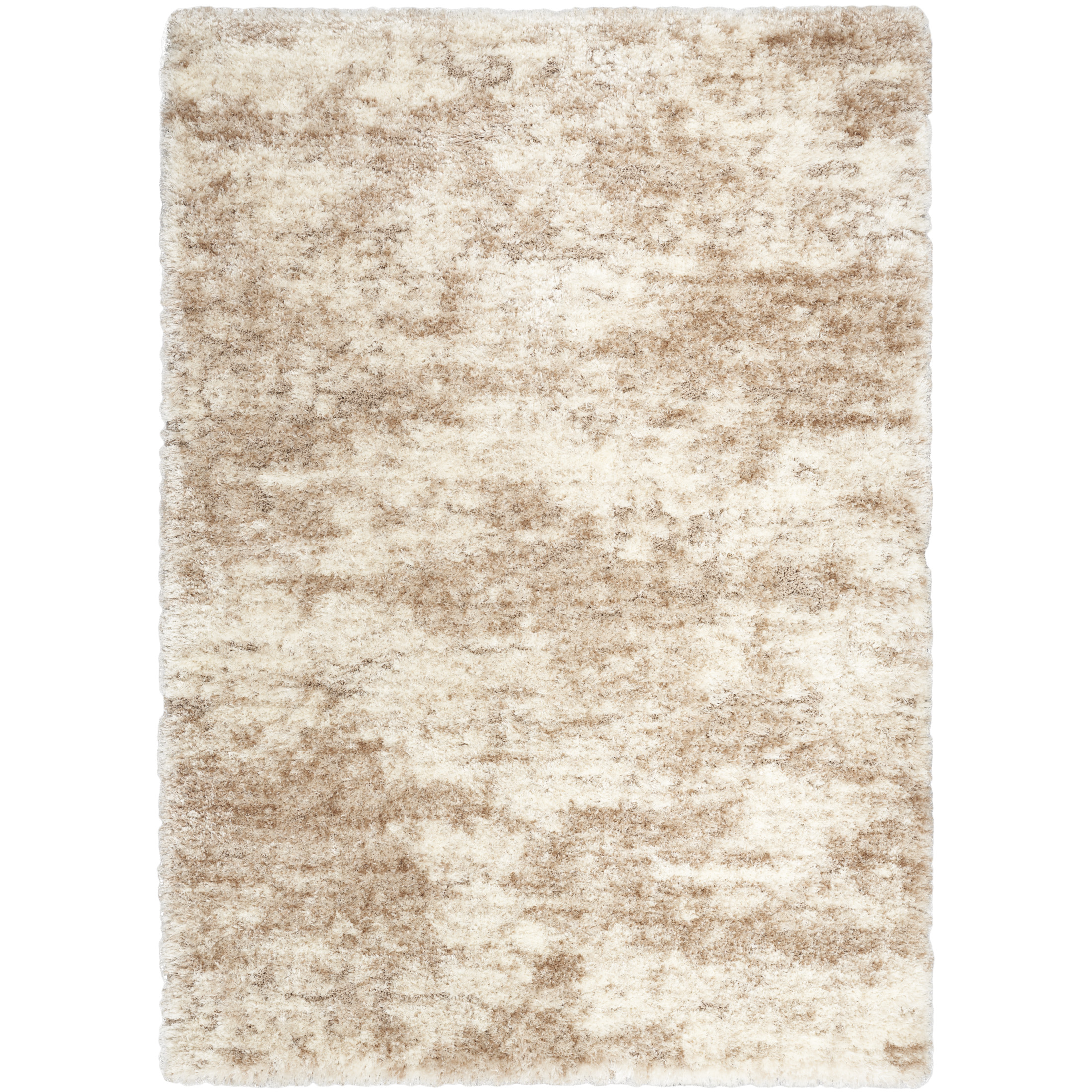 Nourison Luxurious Shag 7'10" x 9'10" Ivory Dark Beige Modern Indoor Rug