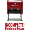 thumbnail image 2 of Vivid Stamp Incomplete Finish And Return Teacher Self Inking Rubber Stamp (Red Ink) - Large, 2 of 2