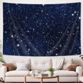 thumbnail image 4 of Tapiz de pared con estrellas y cielo nocturno, tapiz de pared con diseño de galaxia azul oscuro, universo, espacio, tapiz de pared abstracto con fantasía cósmica y cielo estrellado para dormitorio,, 4 of 8