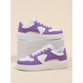 thumbnail image 4 of Women's Lace-up Casual Sport Shoes White Sneakers Skateboarding Shoes, Lightweight For Street, 4 of 4