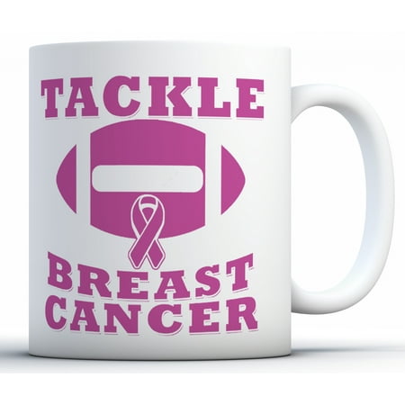 

Awkward Styles Tackle Breast Cancer Coffee Mug Funny Cancer Awareness Mugs for Men and Women Gifts for Cancer Survivor Pink Ribbon Coffee Mug Breast Cancer Ribbon Travel Mug Cancer Support Ribbon Mug