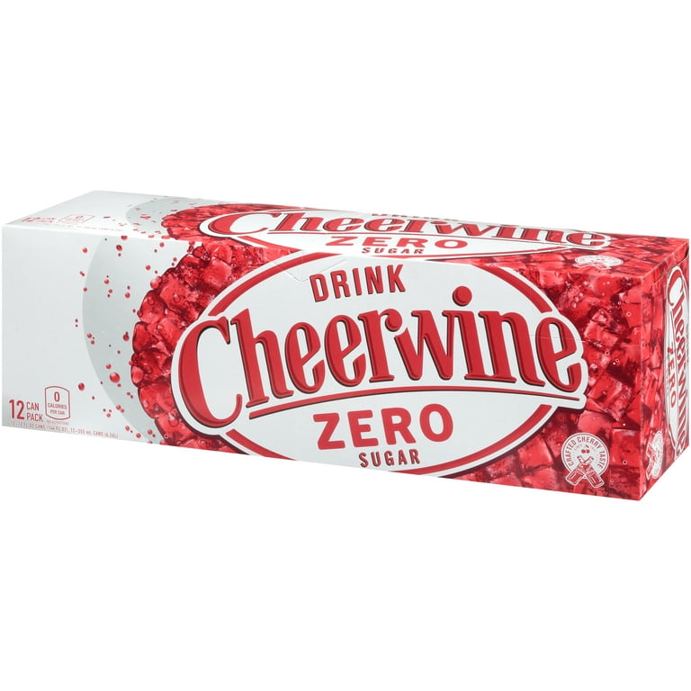 Cheerwine Zero Sugar Glass Bottles 24-Pack
