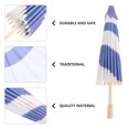 thumbnail image 2 of Raindrops Chinese Dance Decorative Parasol with Wood Handle for Wedding Dancing, 2 of 7