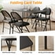 thumbnail image 4 of QinaQin Mesa plegable de 4 pies para interior y exterior con patas metálicas seguras y cubierta acolchada tipo PU, ideal para picnic, fiestas o camping, 4 of 8