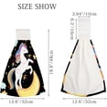 thumbnail image 3 of Hanging Towels 1 Pcs, Dish Towels White Unicorn Rainbow Hair Absorbent Hand Towels with Hanging Loop Washcloth for Bathroom Kitchen, 3 of 6