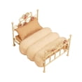 thumbnail image 2 of Cama de muñecas a escala 1:12, juguete de simulación para niños, accesorios para casa de muñecas pequeña Blanco, 2 of 9