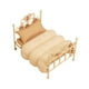 thumbnail image 2 of Cama de casa de muñecas a escala 1/12, accesorios de hierro tallado para casa de muñecas, accesorios de fotografía para dormitorio Blanco, 2 of 9