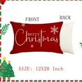 thumbnail image 2 of Christmas Pillow Covers 12 x 20 Inch Set of 2 Merry Christmas Believe White Throw Pillow Covers Winter Xmas Winter Holiday Decorative Cushion Cases for Sofa Couch, 2 of 6