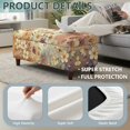 thumbnail image 5 of FOR U DESIGNS Watercolor Cherry Blossom Print Ottoman Cover Washable Footstool Covers Thick Slipcover for Rectangle Ottoman, Washable Storage Furniture Protector for Dogs Pets, 5 of 7
