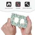 thumbnail image 4 of Daiia Floral In Teal Pattern Decorator Wall Plate Child Safe Outlet Cover, Switch and Outlet Covers,Size 1-Gang 5.0" x3.0" , Polycarbonate Thermoplastic-Style S, 4 of 6