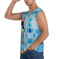 thumbnail image 3 of Zufioo Prague Ratter Dog in Bathtub Men's Tank Top,Men's Sleeveless Muscle Shirts,Basic Sleeveless T Shirts Casual Active Hipster Tank Top,Moisture Wicking Odor Protection-Medium, 3 of 7