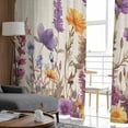 thumbnail image 4 of Spring Floral Sheer Curtains 96 Inches Long 2 Panels Set, Window Sheer Curtains for Living Room/Bedroom, Farmhouse Pastoral Summer Botanical Light Filtering Rod Pocket Curtain 52'' x 96'' x 2, 4 of 7