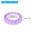 thumbnail image 2 of Unique Bargains 0.6' Wide 2 Yards Self Adhesive Lace Tape Ribbon Stickers Masking Cotton Decorative for Craft, Purple 3 Pcs, 2 of 6