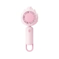 thumbnail image 2 of Portable Handheld Fan Dragon Fruit Inspired Personal Rechargeable Mini Fan with 3 Speed-Settings Cordless Handheld Device for Outdoor Travel Summer Use, Pink, 2 of 6