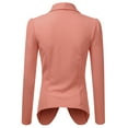 thumbnail image 3 of Doublju Women's Long Sleeve Draped Wide Shawl Lapel Blazer with Plus Size, 3 of 4