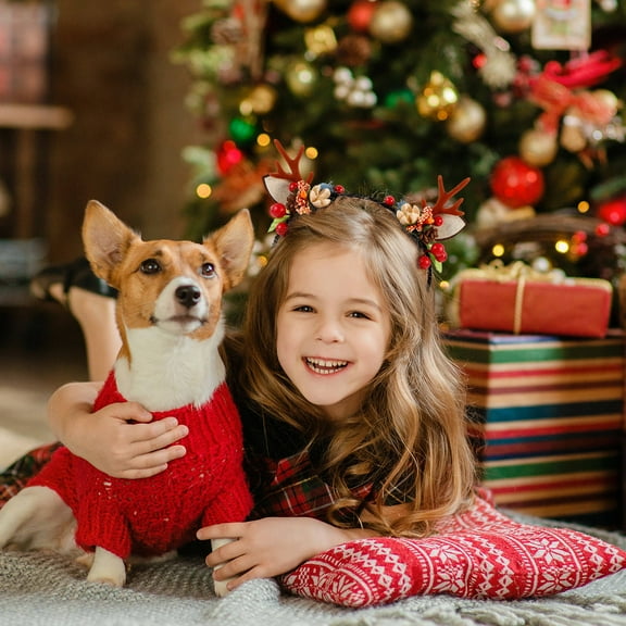 SWETRACE Reindeer Antler Headband 1Pcs Holiday Headband Multi Color for Masquerade and Theme Party