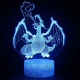 thumbnail image 2 of Figuras de anime de 22 estilos de Pokémon Pikachu Charizard, luz nocturna LED 3D que cambia de modelo, colección de lámparas con logotipo de acción, regalos creativos, 2 of 5
