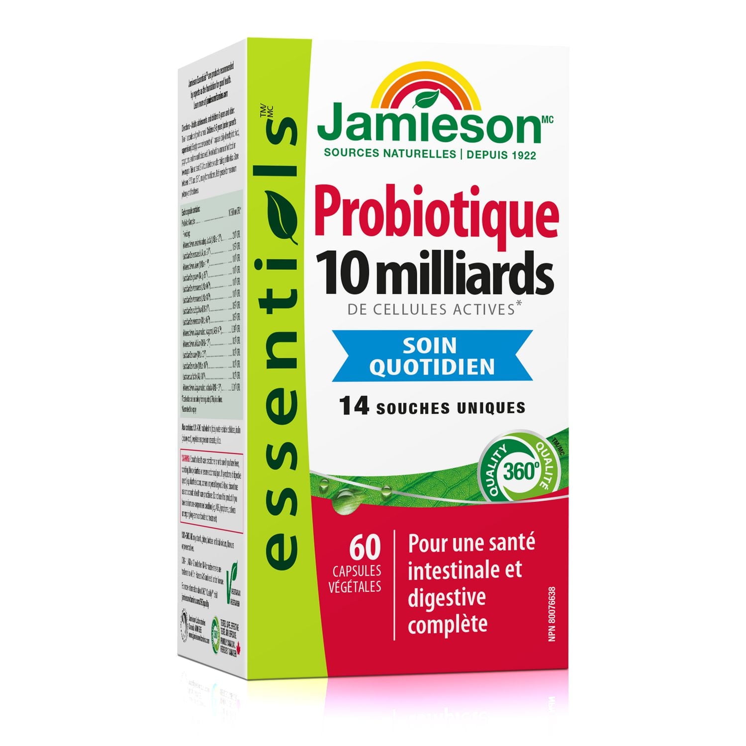 Jamieson Capsules Probiotique 10 Milliards 60 gélules