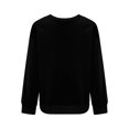 thumbnail image 6 of ManxiVoo Women's Everyday Round Neck Long Sleeve Sweatshirt Cozy Fall and Winter Casual Wear S Size Black, 6 of 10