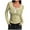 Yellow, variant on Annhoo Women's Trendy Clothes Pattern Long Sleeve Button Crew Neck Tops Slim Casual Basic Ribbed Knit T-Shirts Blouse