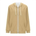 thumbnail image 4 of FAIWAD Womens Zip Up Hoodies Long Sleeve Sweatshirts Casual Oversized Fashion Jackets Fall Outfits for Women, 4 of 6