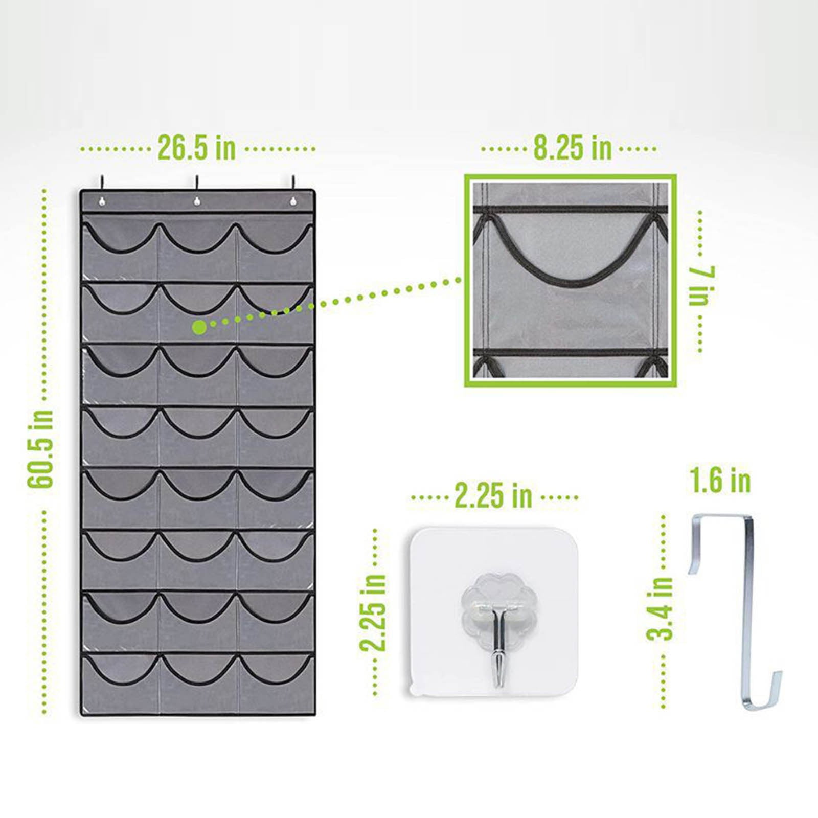 Sac De Rangement à Suspendre Pour Casquettes De Baseball, 24 Poches Transparentes