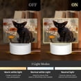 thumbnail image 3 of Haiem Black Cat in Wildflowers Pattern Acrylic Night Light Gift with 3 Color ModesTouch-Sensitive LED Lamp Perfect Gift for Mother's Day, Birthday, or Christmas, 3 of 9