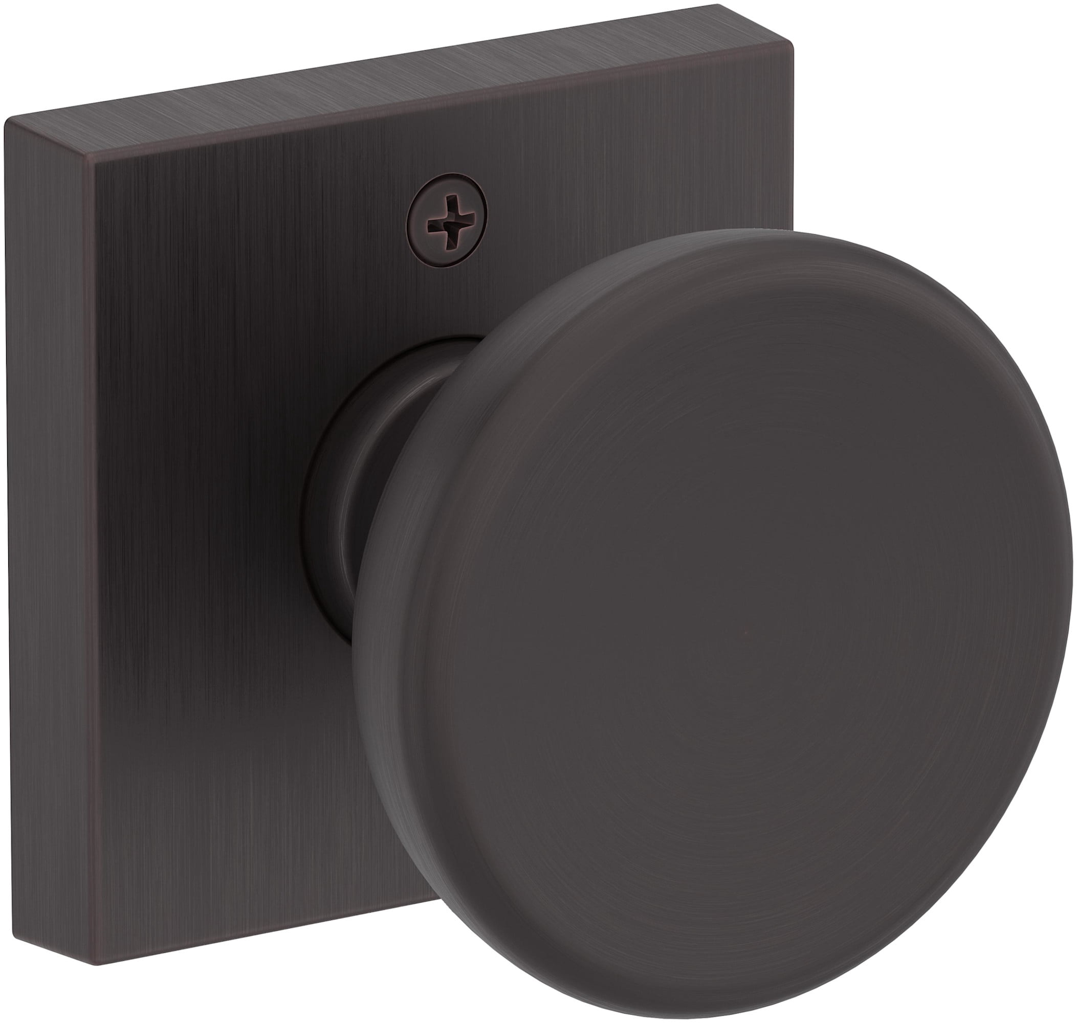Baldwin FDSOLCSR190 Solvang Non-Turning Two-Sided Dummy Door Knob Set - Black