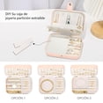 thumbnail image 4 of 6Pcs Joyero de Viaje Portatil, Joyero Pequeño, Alhajero de Organización con 2 Compartimientos Separados, Organizador de Joyeria para Impermeable de Cuero, Interior de Terciopelo (Rosa), 4 of 9