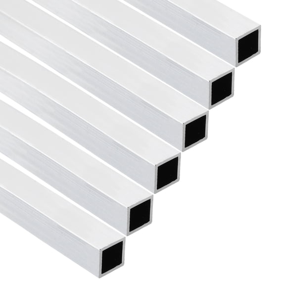 Uxcell Aluminum Square Tubing,0.39"x0.39"x10" Long 0.04" Wall Thick 6063 Aluminum Square Tube Seamless Structural Metal Profile Hardware for Construction DIY Home Decor Furniture 6pcs