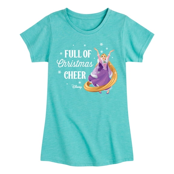Disney Princess - Full Of Christmas Cheer Rapunzel - Youth Girls Short Sleeve T-Shirt
