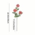 thumbnail image 3 of Artificial 3 Heads Roses Artificial Flower For Home Decoration, 3 of 8