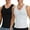 2pc,Black+White, variant on Men V-neck Body Shaper Vest Sleeveless Shirts Slimming Undershirts Tummy Control Tank Top