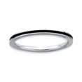 thumbnail image 1 of Sterling Silver Stackable Expressions Black Enameled 1.5mm Ring Size 5, 1 of 3