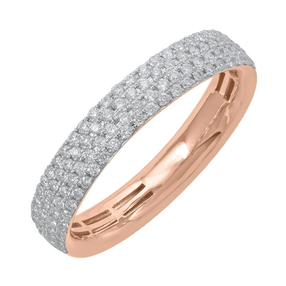 1/3 Carat Round Diamond Wedding Band Ring in 10K Rose Gold (Ring Size 12)