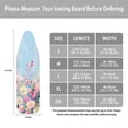 thumbnail image 5 of FKELYI Pink Butterfly Floral Oil Painting Print Ironing Board Cover Iron Padding Covers with Elastic Edge and Cozy Nose Pocket Home Accessories Heat Ressiatant for Laundry Using, L, 5 of 5