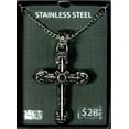 thumbnail image 2 of Men's Celtic Cross Stainless Steel Pendant, 24", 2 of 4