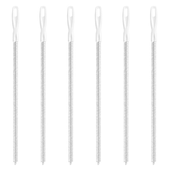 6Pcs Long Handle Gap Cleaning Brush Set, Deep Crevice Dusting Tool for Window Tracks and Sliding Doors, Versatile Household Scrubbing Brush Kit, white