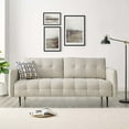 thumbnail image 2 of Tufted Sofa, Fabric, Beige, Modern Contemporary Urban Design, Living Lounge Room Hotel Lobby Hospitality, 2 of 10