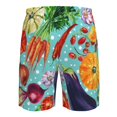thumbnail image 6 of Kll Vegetable Men'S Casual Summer Beach Shorts Hawaiian Shorts With Pockets-Small, 6 of 9