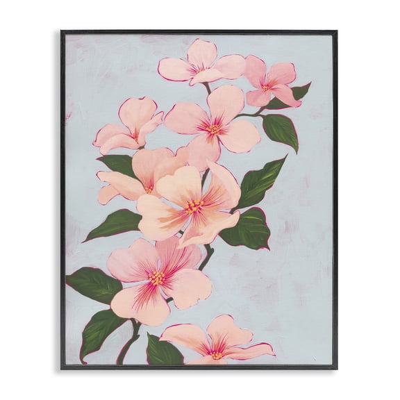 Stupell Industries Cottage Delicate Cherry Blossoms Black Framed Giclee Art, 11 x 14, by Grace Popp