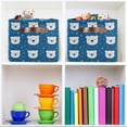 thumbnail image 6 of Yayeee 2 Pack Canvas Storage Basket with Handles for Shelves Fabric Bins Closet Organizer, Blue Polar Bear, 6 of 8