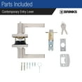 thumbnail image 7 of Brinks Contemporary Keyed Entry Lever Doorknob, Satin Nickel, 7 of 7