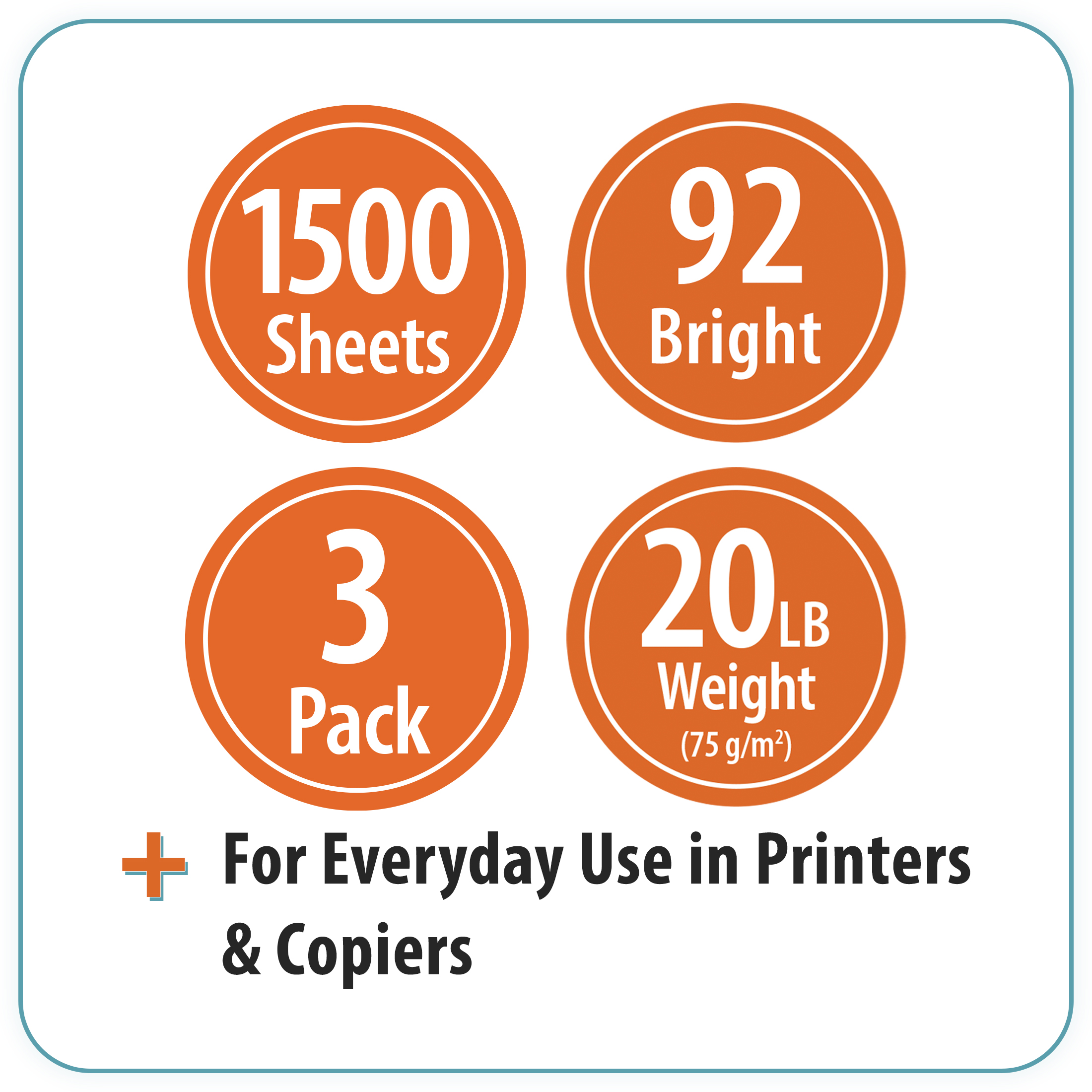 Pen+Gear Copy Paper, 8.5" x 11", 1,500 Sheets photo 4