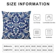 thumbnail image 5 of BANET  Moroccan Tile Pillow Cover Traditional Floral Cobalt Blue Waist Lumbar Throw Pillow case Cushion Cover for Sofa Home Decorative White, 5 of 5